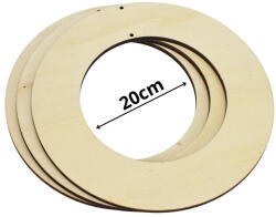 Natúr fa karika koszorú alap 20cm 3db/csomag - csinaldmagadshop