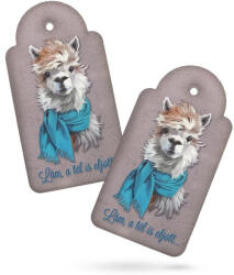 Corolla Nyomtatott fa tábla - Vintage karácsonyi tábla 2db/csomag - Láma