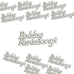 Corolla Exp-Imp. Kft Boldog karácsonyt felirat fehér 7cm 12db/cs