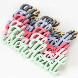  Fa "Isten Hozott" felirat vegyes színek 10cm 6db/csomag - csinaldmagadshop