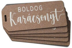 Corolla Nyomtatott dekorkarton - Boldog karácsonyt biléta 5db/csomag