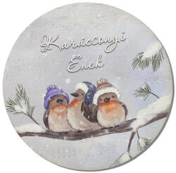 Corolla Nyomtatott fa tábla - Karácsonyi koszorú közép 11, 8cm