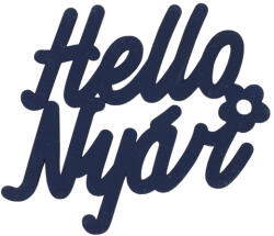  Hello Nyár" felirat színes sötétkék 11x10cm