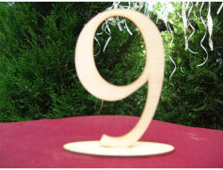 Corolla Exp-Imp. Kft Natúr fa - Asztalszám 9-es 15cm