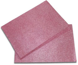 Csillámos dekorgumi 2mm 10db/csomag - Rózsaszín