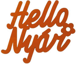 Corolla Exp-Imp. Kft Hello Nyár" felirat színes narancs 11x10cm