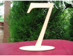 Corolla Exp-Imp. Kft Natúr fa - Asztalszám 7-es 15cm