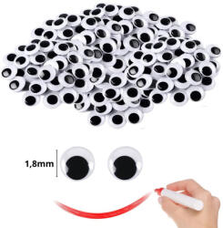 Corolla Exp-Imp. Kft Mozgó szem, kerek 1, 8cm 2000db/csomag - OKOSÁR!