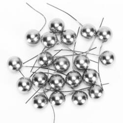 Corolla Beszúrós bogyó 2cm-es ezüst 20db/cs