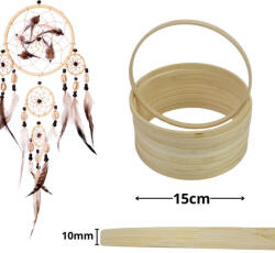 Corolla Exp-Imp. Kft Fa karika álomfogóhoz, makraméhoz 15cm*1cm 10db/csomag
