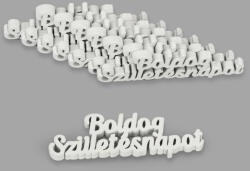 Corolla Exp-Imp. Kft Natúr fa Boldog születésnapot felirat fehér 8db/csomag