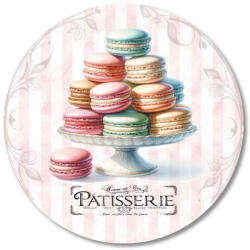 Nyomtatott fa tábla koszorú közép - Macaron 11, 8cm - csinaldmagadshop