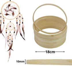Corolla Exp-Imp. Kft Fa karika álomfogóhoz, makraméhoz 18cm*1cm 10db/csomag