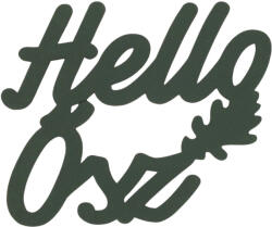  Zöld "Hello Ősz" felirat színes 11x11cm - csinaldmagadshop