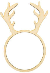  Natúr fa - Agancsos díszíthető natúr karika 26cm - csinaldmagadshop