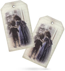 Corolla Nyomtatott fa tábla - Vintage karácsonyi tábla 2db/csomag