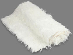  Kócos műszőrme fehér 60cm x 1, 8méter - OKOSÁR!