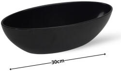  Fekete dekor tál 30x8, 5cm