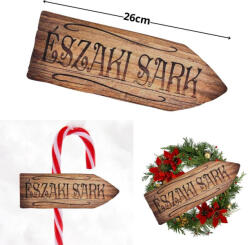 Corolla Exp-Imp. Kft Nyomtatott dekorkarton - Északi sark útjelző 26cm