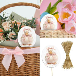  Nyomtatott dekorkarton - Masnis kacsa ovál tábla 3db/csomag - csinaldmagadshop