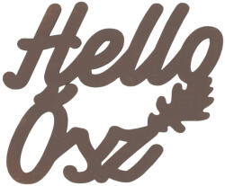 Corolla Exp-Imp. Kft Világos barna "Hello Ősz" felirat színes 11x11cm