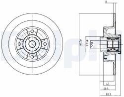DELPHI féktárcsa DELPHI BG9028RS (BG9028RS)