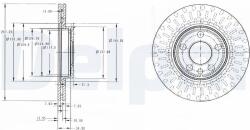DELPHI féktárcsa DELPHI BG3222 (BG3222)