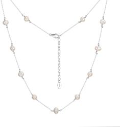 BeSpecial Colier argint 925 placat cu rodiu cu perle naturale (CRR220)