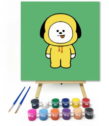  Csúfolódás - gyerek számfestő készlet - 20×20 cm (Keretre feszítve)