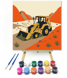  Markoló a hegyek között - gyerek számfestő készlet - 20×20 cm (Keretre feszítve)