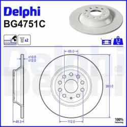 DELPHI féktárcsa DELPHI BG4751C (BG4751C)