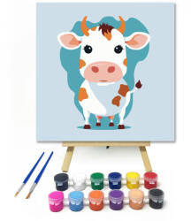 Számfestő Tarka boci - gyerek számfestő készlet - 20×20 cm (Keretre feszítve) (crea_gyerek_150-20X20-KF)