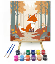  Kis Vuk - gyerek számfestő készlet - 20×20 cm (Keretre feszítve)