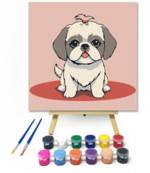 Számfestő Ölelnivaló kisugárzás - gyerek számfestő készlet - 20×20 cm (Keretre feszítve) (crea_gyerek_313-20X20-KF)