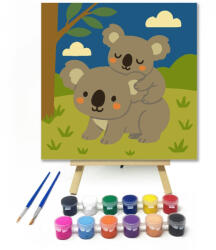 Számfestő Cuki Koalamacik a Fán - gyerek számfestő készlet - 20×20 cm (Keretre feszítve) (crea6666-20X20-KF)