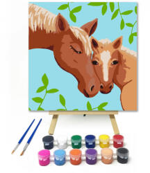  Lovak - gyerek számfestő készlet - 20×20 cm (Keretre feszítve)