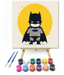  Kis batman - gyerek számfestő készlet - 20×20 cm (Keretre feszítve)