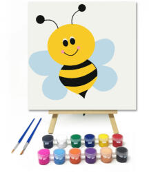 Számfestő Méhecske - gyerek számfestő készlet - 20×20 cm (Keretre feszítve) (szamkid248-20X20-KF)