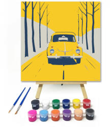 Számfestő Sárga úton - gyerek számfestő készlet - 20×20 cm (Keretre feszítve) (crea_gyerek_387-20X20-KF)