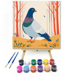  Fák ölelésében - gyerek számfestő készlet - 20×20 cm (Keretre feszítve)