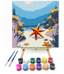 Számfestő Káprázatos vízalatti világ - gyerek számfestő készlet - 20×20 cm (Keretre feszítve) (crea_gyerek_262-20X20-KF)