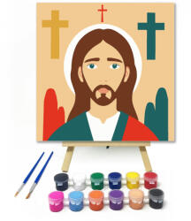 Számfestő Hit képe - gyerek számfestő készlet - 20×20 cm (Keretre feszítve) (crea_gyerek_637-20X20-KF)