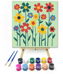  Virágtenger - gyerek számfestő készlet - 20×20 cm (Keretre feszítve)