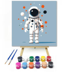  Világűrben - gyerek számfestő készlet - 20×20 cm (Keretre feszítve)