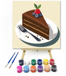  Csokoládés álom - gyerek számfestő készlet - 20×20 cm (Keretre feszítve)