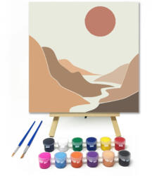  Folyó - gyerek számfestő készlet - 20×20 cm (Keretre feszítve)