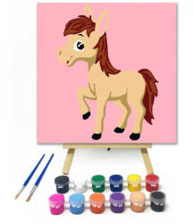 Számfestő Vidám Paci - gyerek számfestő készlet - 20×20 cm (Keretre feszítve) (szamkid389-20X20-KF)