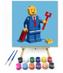 Számfestő Munkába sietve - gyerek számfestő készlet - 20×20 cm (Keretre feszítve) (crea_gyerek_284-20X20-KF)