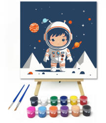 Számfestő Bolygók között - gyerek számfestő készlet - 20×20 cm (Keretre feszítve) (crea_gyerek_141-20X20-KF)