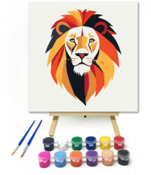  Vöröses büszkeség - gyerek számfestő készlet - 20×20 cm (Keretre feszítve)